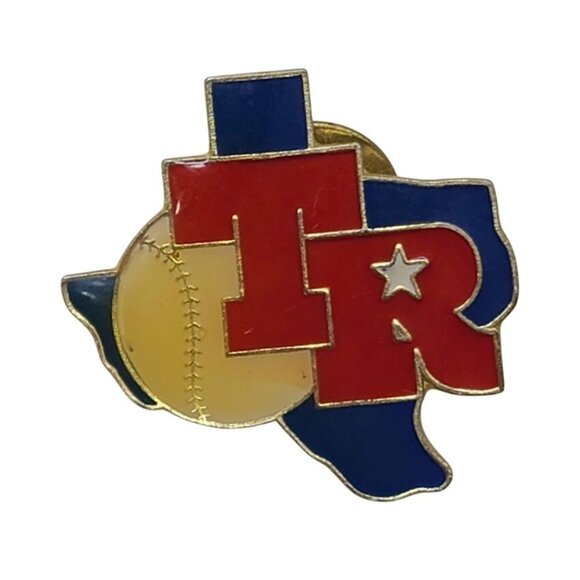 1993 Texas Rangers TR Baseball Pin Sponsored by Dr Pepper Promo Series SGA - Picture 1 of 6